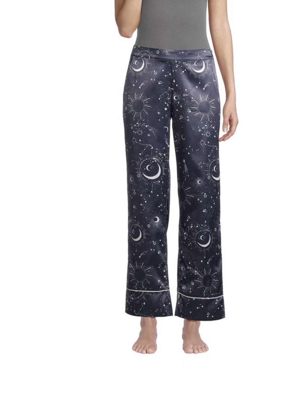 🌙 World Market Celestial Satin Sleep Pants Pajamas – L/XL (EUC)